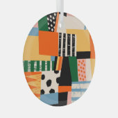 Diverse vormen: abstract naadloos ontwerp glas ornament (Voorkant Rechts)