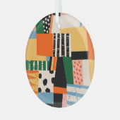 Diverse vormen: abstract naadloos ontwerp glas ornament (Voorkant links)