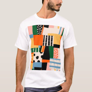 Diverse vormen: abstract naadloos ontwerp t-shirt