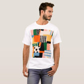 Diverse vormen: abstract naadloos ontwerp t-shirt (Voorkant volledig)