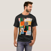 Diverse vormen: abstract naadloos ontwerp t-shirt (Voorkant volledig)