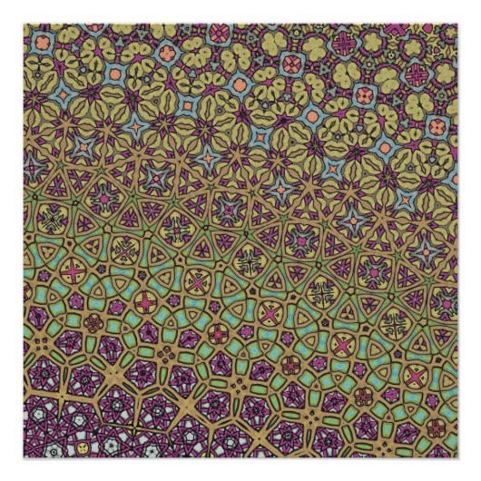 Diverse vormen in beweging perfect poster (Voorkant)