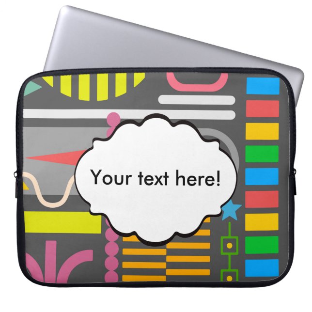 Diverse vormen laptop sleeve (Voorkant)