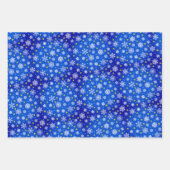 Diverse vormen Snowflakes Blue White Black Elegant Inpakpapier Vel (Voorkant 2)