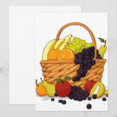 Diverse vruchten in een mand (Voorkant / Achterkant)