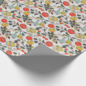 Diverse vruchten, kleurrijk naadloos patroon. cadeaupapier (Hoek)