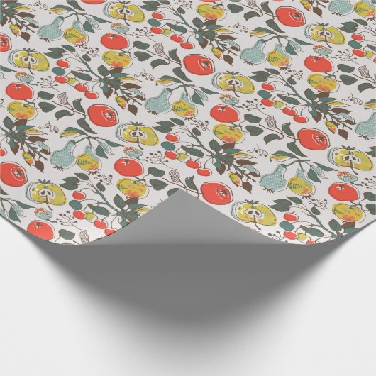 Diverse vruchten, kleurrijk naadloos patroon. cadeaupapier (Hoek)