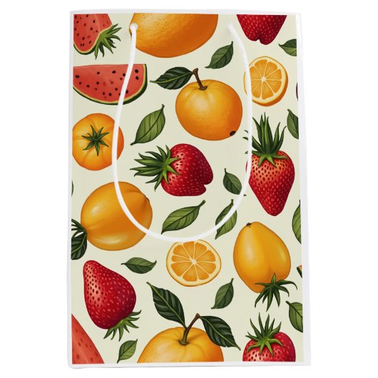 Diverse vruchten Medium Gift Bag Medium Cadeauzakje (Voorkant)