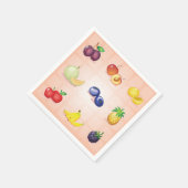 Diverse vruchten papieren servetten (Hoek)