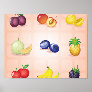 Diverse vruchten Poster