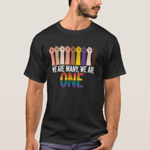 Diverse Vuisten Met Eenheidsboodschap T-shirt