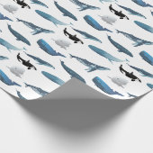 Diverse walvissen cadeaupapier (Hoek)