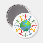 Diverse wereld magneet (Voorkant / Achterkant)