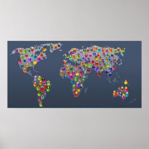 Diverse wereld poster