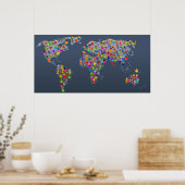 Diverse wereld poster (Keuken)