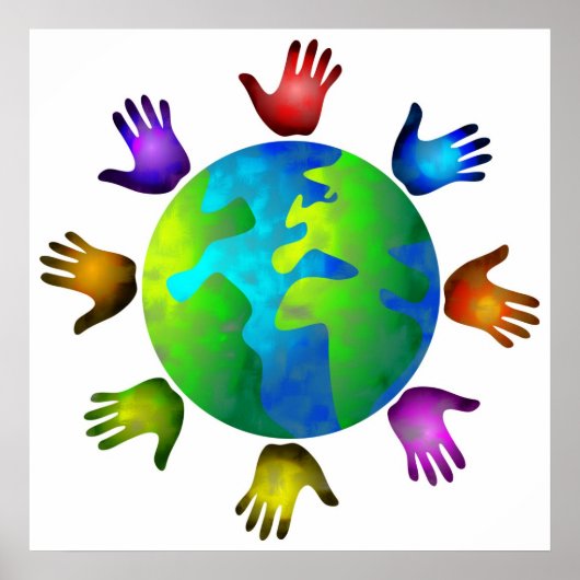 Diverse wereld poster (Voorkant)