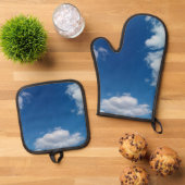 Diverse wolken ovenwant & pannenlap set (Top down)