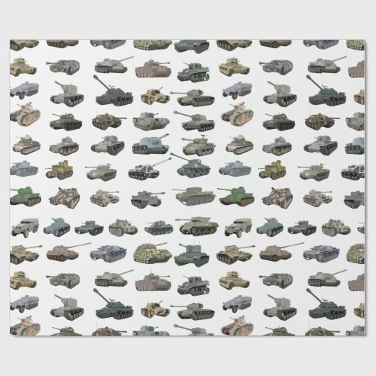 Diverse WW2 Tanks Cadeaupapier (Vlak)