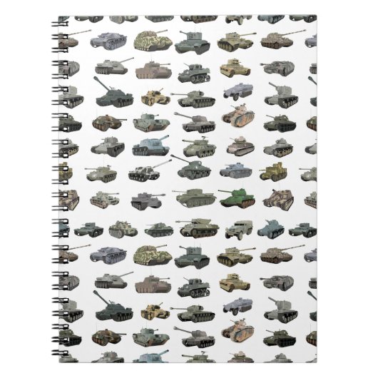 Diverse WW2 Tanks Notitieboek (Voorkant)