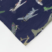 Diverse WW2-vliegtuigen Fleece Deken (Hoek)