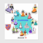 Diversen in Bourgondië, Frankrijk Sticker (Vel)