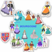 Diversen in Bourgondië, Frankrijk Sticker (Voorkant)