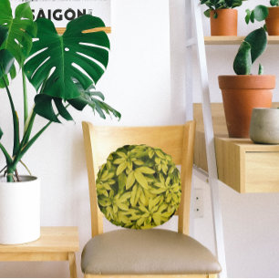 Diversen Mexicaans Oranje Plant Floral Rond Kussen