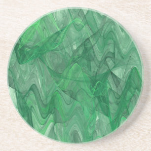 Diversen Serie-3--- Groene Coaster 1 van Zandsteen Onderzetter