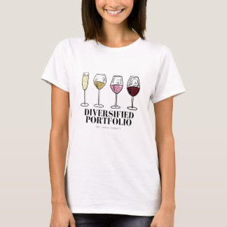 Diversifieerde portefeuille Funny Wine Shirt