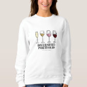 Diversifieerde portefeuille Funny Wine Sweatshirt (Voorkant)
