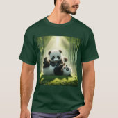 Diversión Pandástica: Ositos Panda Jugando T-shirt (Voorkant)