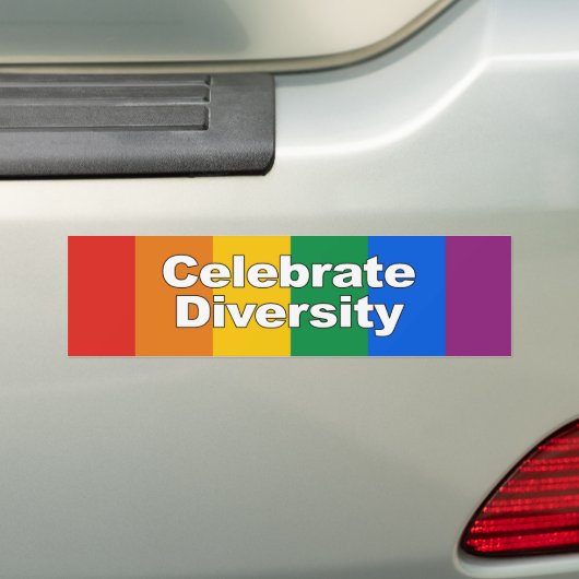 Diversiteit 2 vieren bumpersticker (Op auto)