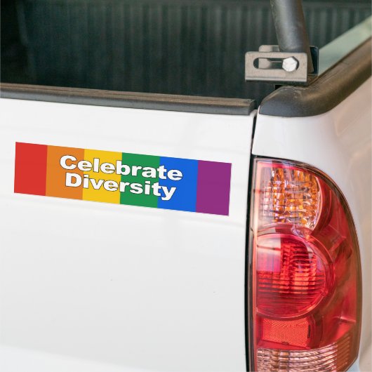 Diversiteit 2 vieren bumpersticker (Op Truck)