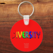 Diversiteit Aangepaste Baby rode Sleutelhanger (Voorkant)
