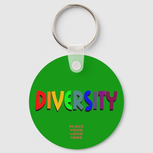 Diversiteit Aangepaste groene Sleutelhanger (Voorkant)