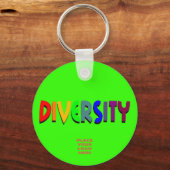 Diversiteit Aangepaste heldere groene Sleutelhange Sleutelhanger (Voorkant)