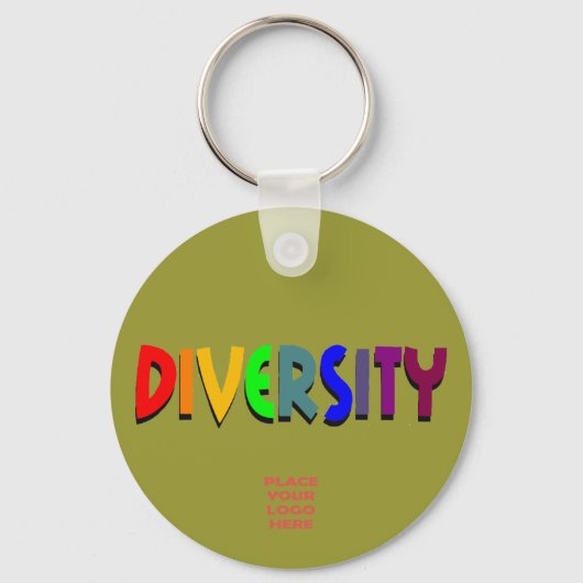 Diversiteit Aangepaste militaire groene Sleutelhan Sleutelhanger (Voorkant)