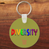 Diversiteit Aangepaste militaire groene Sleutelhan Sleutelhanger (Voorkant)