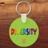 Diversiteit Aangepaste Olive Green Sleutelhanger (Voorkant)
