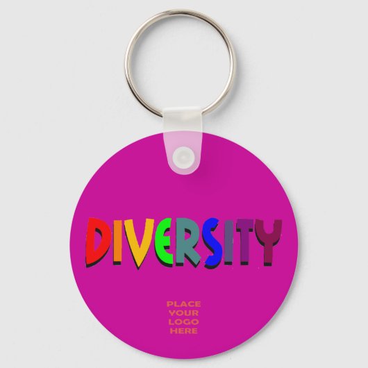 Diversiteit Aangepaste orchidee Sleutelhanger (Voorkant)