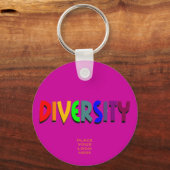 Diversiteit Aangepaste orchidee Sleutelhanger (Voorkant)