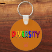 Diversiteit Aangepaste verbrand Oranje Sleutelhang Sleutelhanger (Voorkant)
