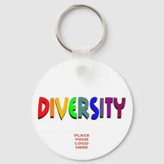 Diversiteit Aangepaste witte Sleutelhanger