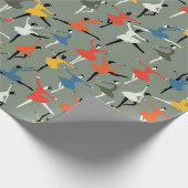 Diversiteit ballerinas in kleurrijk outfits patroo cadeaupapier (Hoek)
