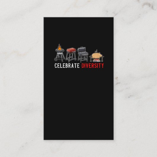 Diversiteit barbecue Meat Smoker Quote vieren Visitekaartje (Voorkant)