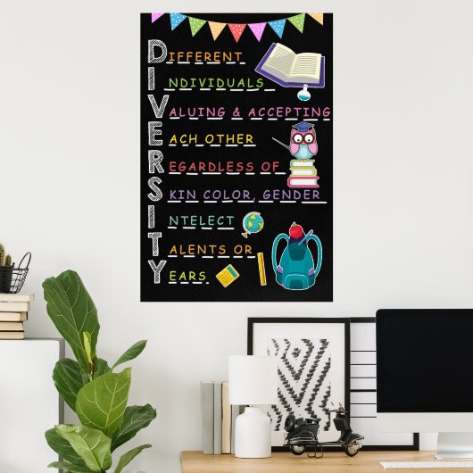 Diversiteit Classroom Poster (Thuiskantoor)