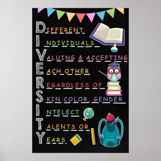 Diversiteit Classroom Poster (Voorkant)