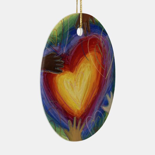 Diversiteit DEI Hearts Holiday Gift Ornament (Rechts)