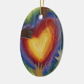 Diversiteit DEI Hearts Holiday Gift Ornament (Links)