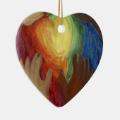 Diversiteit DEI Hearts Holiday Gift Ornament (Rechts)